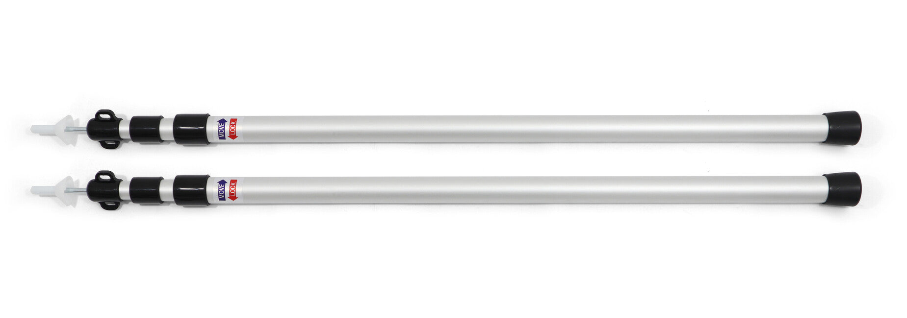 BasicNature Alu-Teleskopstangen groß 100-240 cm 2 Stück
