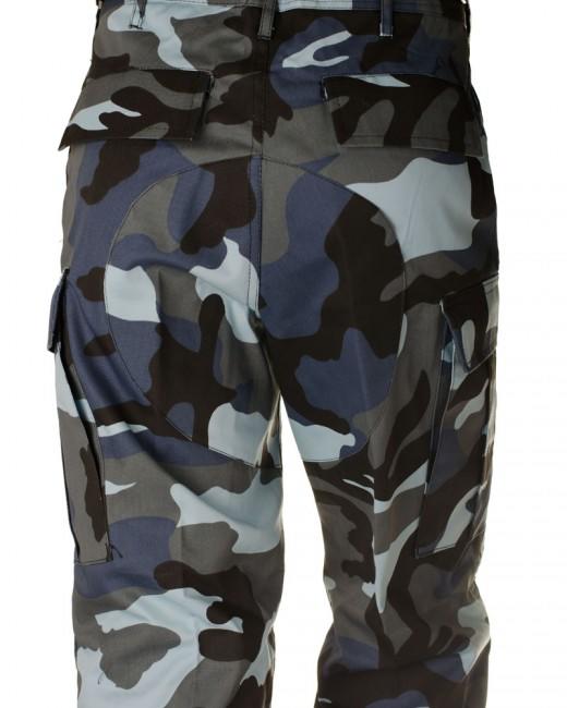 O&T Men's BDU Pants, Skyblue Pattern