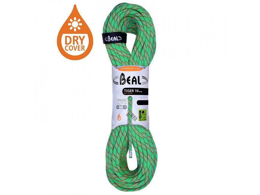 Beal Tiger Unicore dynamisches winterkletterseil 10 mm 200 m, grün