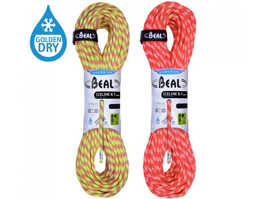 Beal Ice Line Kletterseil unicore 8,1 mm 2 × 60 m, anis / orange