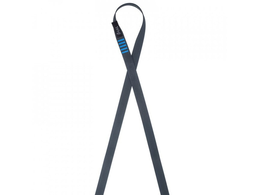 Beal Flach genähte schlaufe 150 cm, schwarz