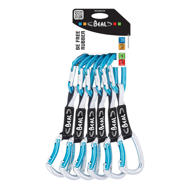 Beal Set Be Free Rubber 12 cm, set von zwei karabinern