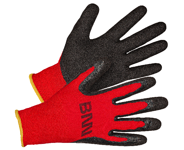 BENNON Manos Schutzhandschuhe (12 Stück), schwarz/rot