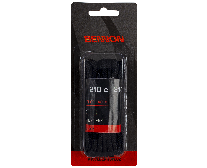 BENNON snurky do topanok Laces Black Box 210 cm