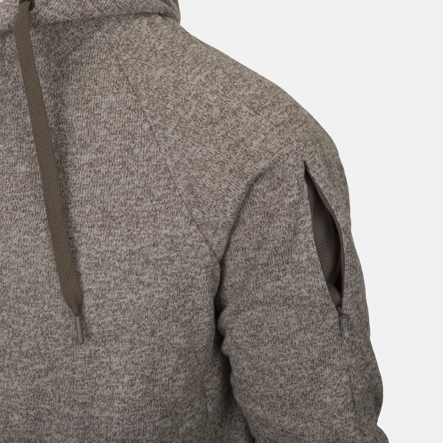 Helikon-Tex Covert mikina taktická s kapucňou FullZip, Melange Light Tan – detail 2