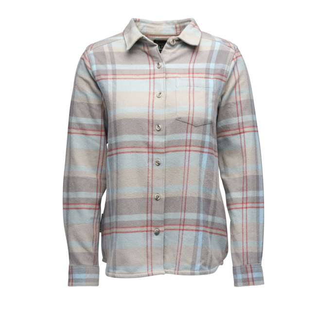 Black Diamond Project Flannel damen-Flanellhemd, zinnfarben-blau kariert