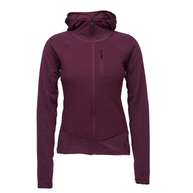 Black Diamond Coefficient LT Hybrid damen-Hybrid-Sweatshirt, brombeere