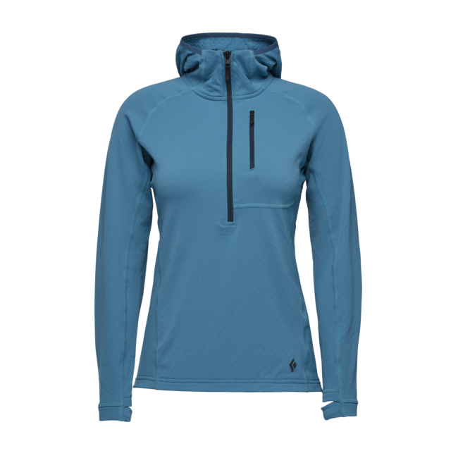 Black Diamond Coefficient damen-Sweatshirt mit Reißverschluss, Cerulean-Blau