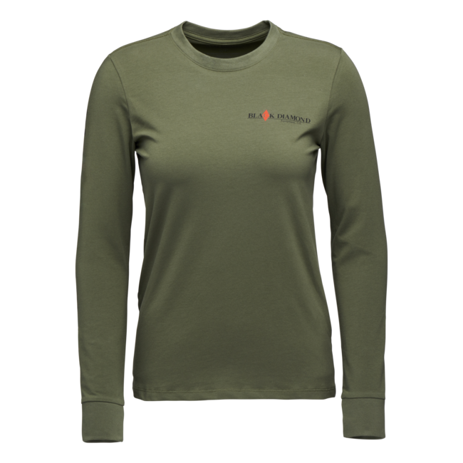 Black Diamond Heritage Wordmark damen-Langarm-T-shirt, tundra