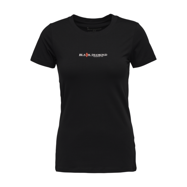 Black Diamond Heritage Wordmark damen-Kurzarm-T-shirt, schwarz