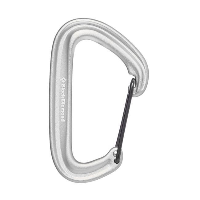 Black Diamond Litewire karabiner, hellgrau