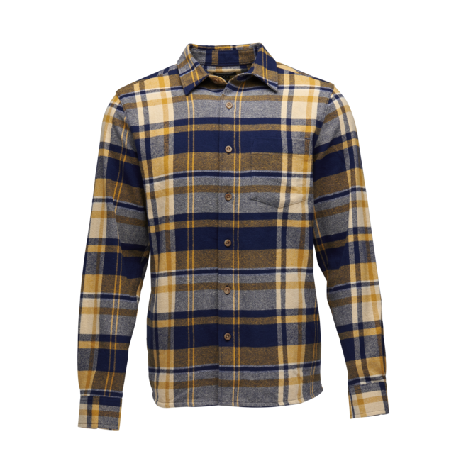 Black Diamond Project Flanellhemd herren indigo-gold kariert