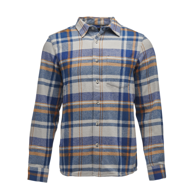 Black Diamond Project Flanellhemd herren, zinn-indigoblau kariert