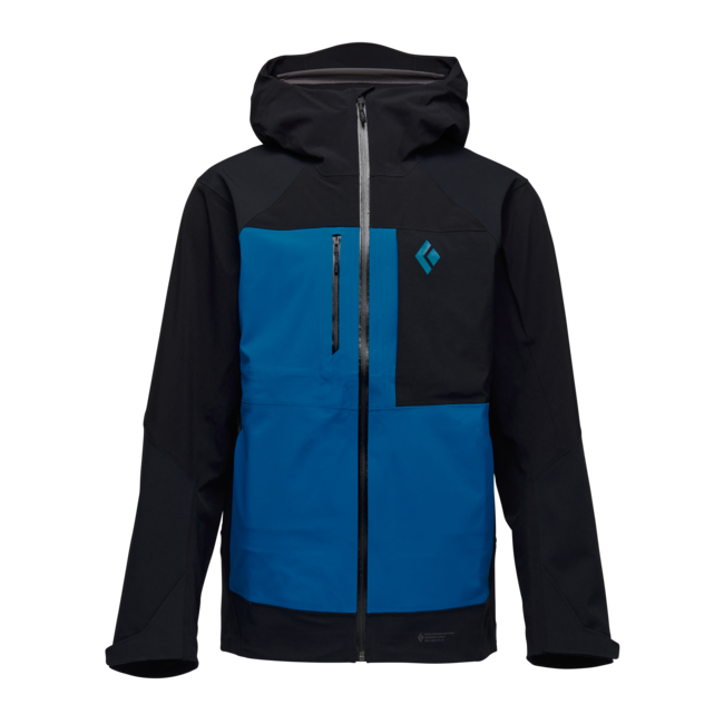 Black Diamond Recon Stretch Pro Shell men's ski jacket, schwarz-kingfisher