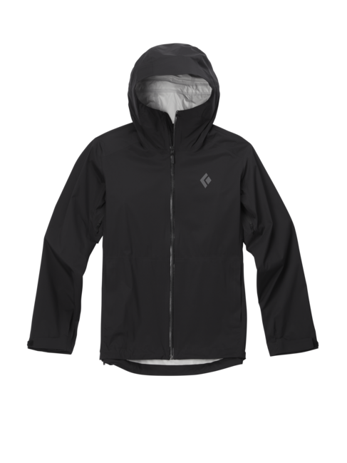 Black Diamond Men's Stormline Stretch Rain Shell Waterproof Jacket, schwarz
