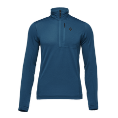Black Diamond Coefficient Lt men's long-sleeve t-shirt with zip, kingfisher