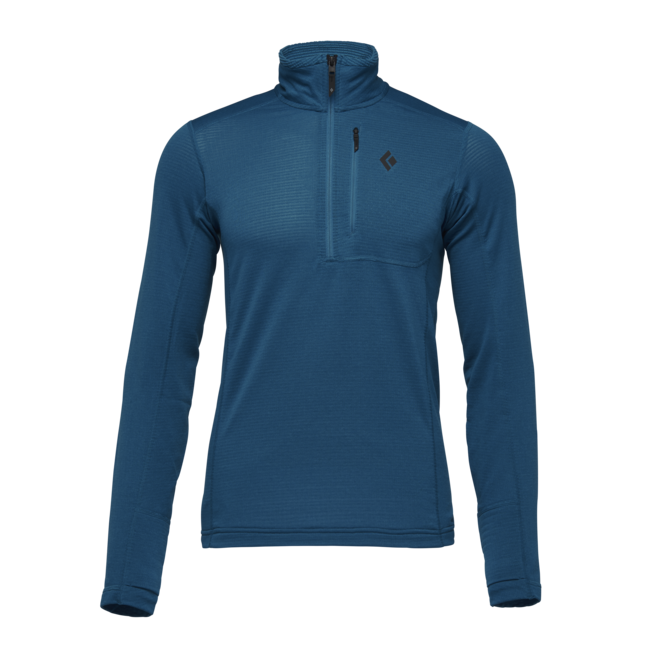 Black Diamond Coefficient Lt herren langarm-T-shirt mit reißverschluss, kingfisher