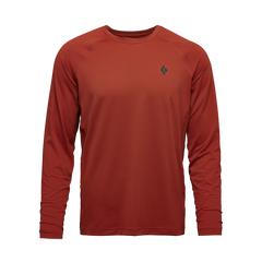 Black Diamond Alpenglow Crew Herren-Langarmshirt, burnt sienna