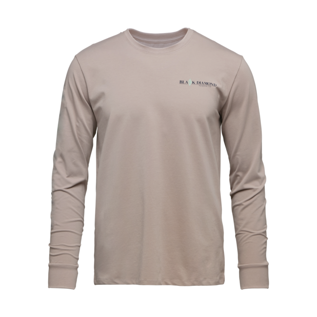 Black Diamond Heritage Wordmark herren langarm-T-shirt, blass lila