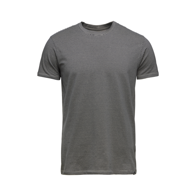 Black Diamond Bd Stripe herren kurzarm-T-shirt, anthrazit-off weiß