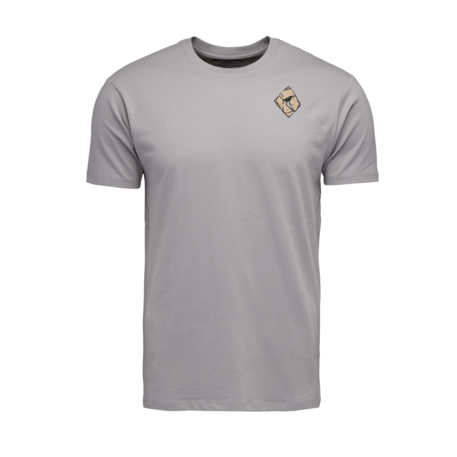 Black Diamond Mono Pocket herren Kurzarm-T-shirt, zinnfarben