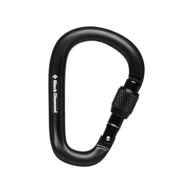Black Diamond Pearlock Screwgate-Karabiner, schwarz