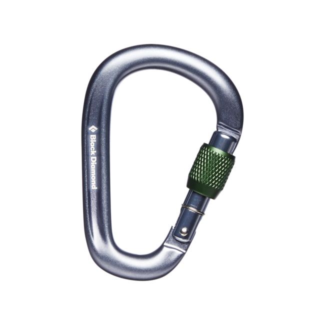 Black Diamond Pearlock screwgate karabiner, grau