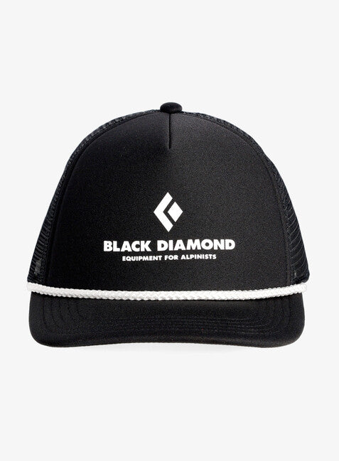 Black Diamond Flat Bill Trucker Cap, Black