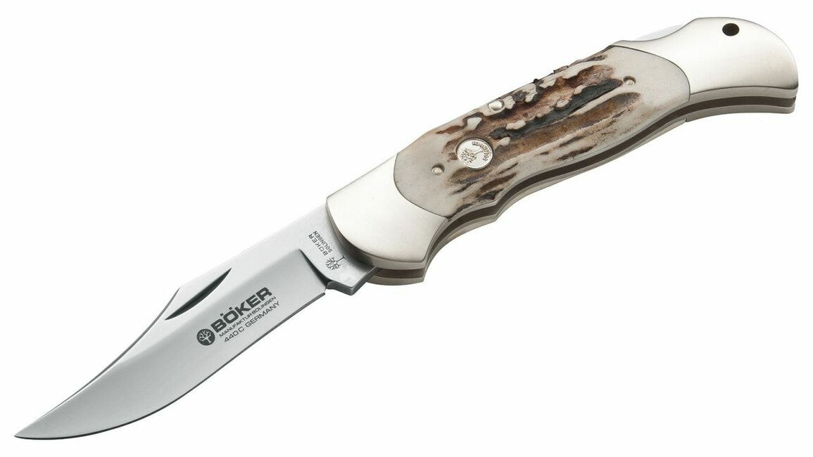 BÖKER Manufaktur Solingen Optima Hirschhorn taschenmesser 9 cm, geweih