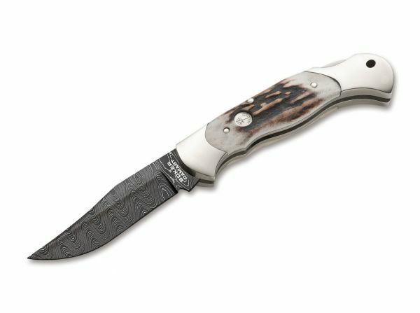BÖKER Manufaktur Solingen Scout Hirsch Damast taschenmesser 8 cm, geweih