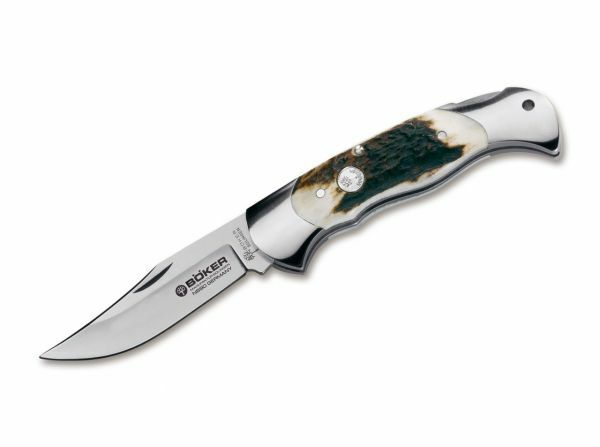 BÖKER Manufaktur Solingen Scout Hirschtaschenmesser 8 cm, geweih