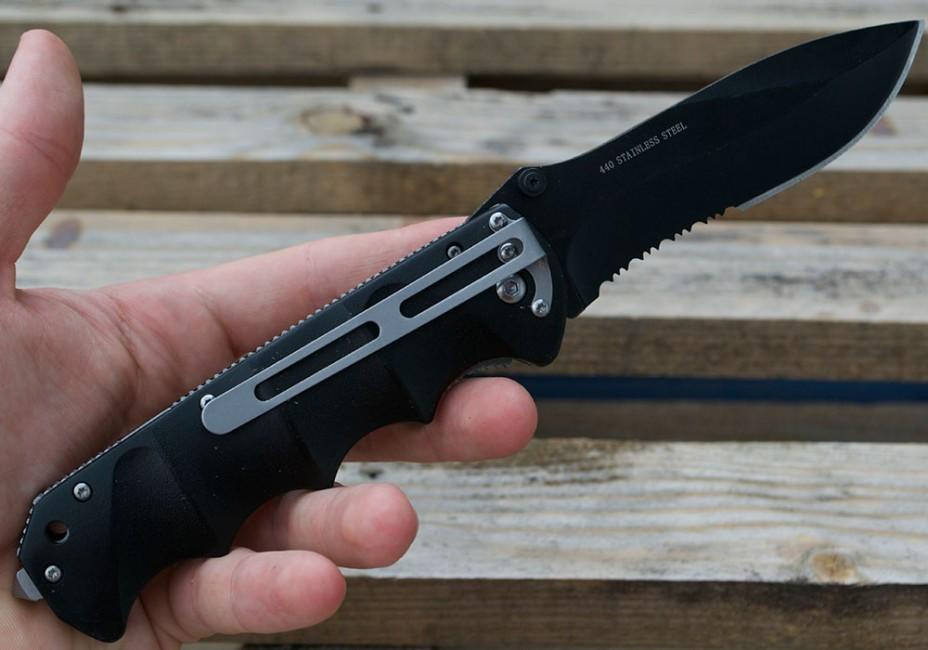 Boker Magnum Black Spear Folding Knife 23cm