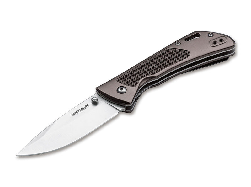 BÖKER Magnum edc taschenmesser advance checkering, dark bronze