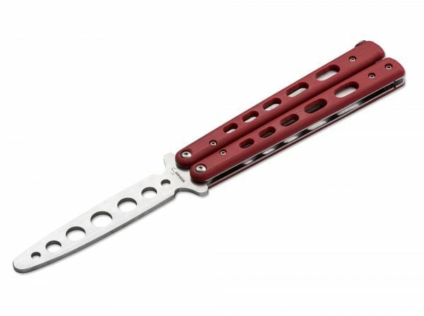 BÖKER Plus Balisong Trainer trainingsmesser 10,3 cm, rot, g10