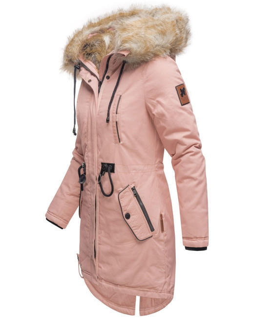 Navahoo Bombii damen Winterjacke mit Fell, rosa