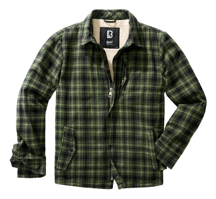Brandit Classic Sherpa Jacke, oliv-schwarz