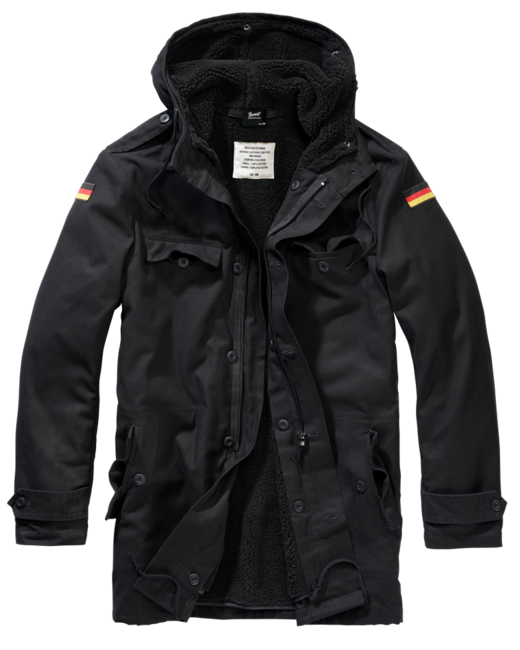 Brandit BW parka mit fahne, schwarz