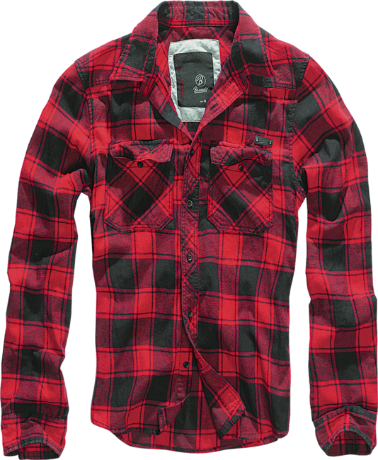 Brandit Checkshirt hemd, rot/schwarz