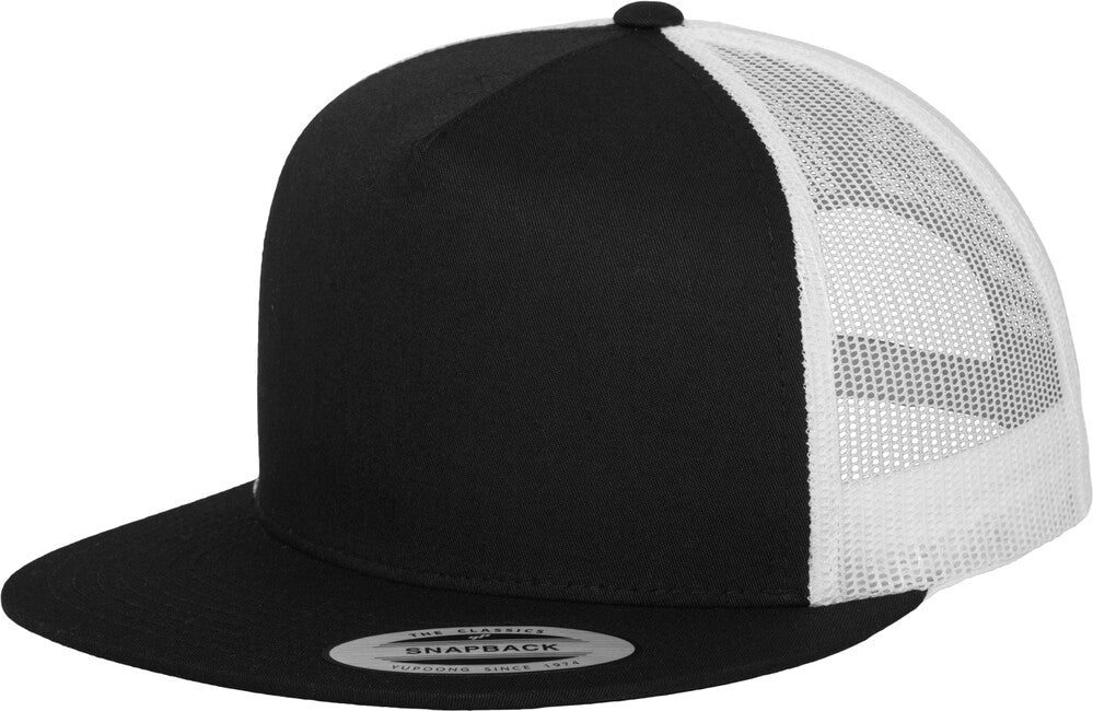 Brandit Classic Trucker 2-Tone Cap mit gerader Krempe, schwarz und weiß
