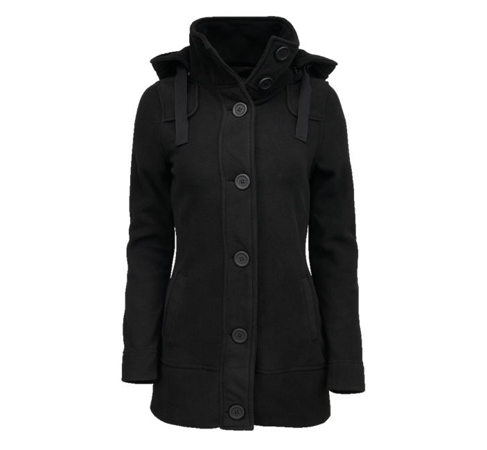 Brandit Square Fleece-Mantel, Schwarz