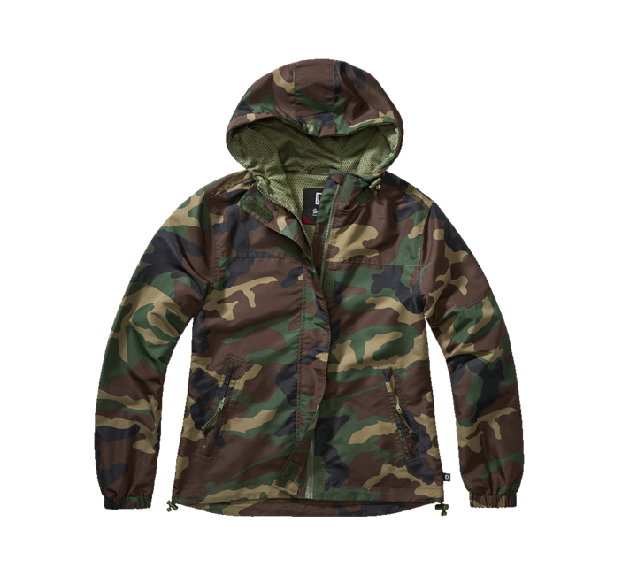 Brandit damen Summer Frontzip Windbreaker jacket, woodland