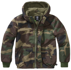 Brandit Frontzip Windbreaker kids jacket, woodland