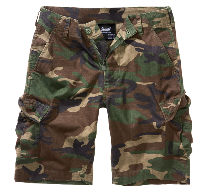 Brandit kinder BDU Ripstop Shorts, woodland
