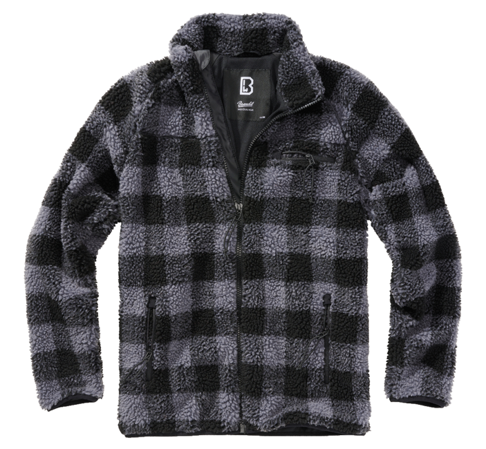 Brandit Teddyfleece Fleecejacke, schwarz/grau