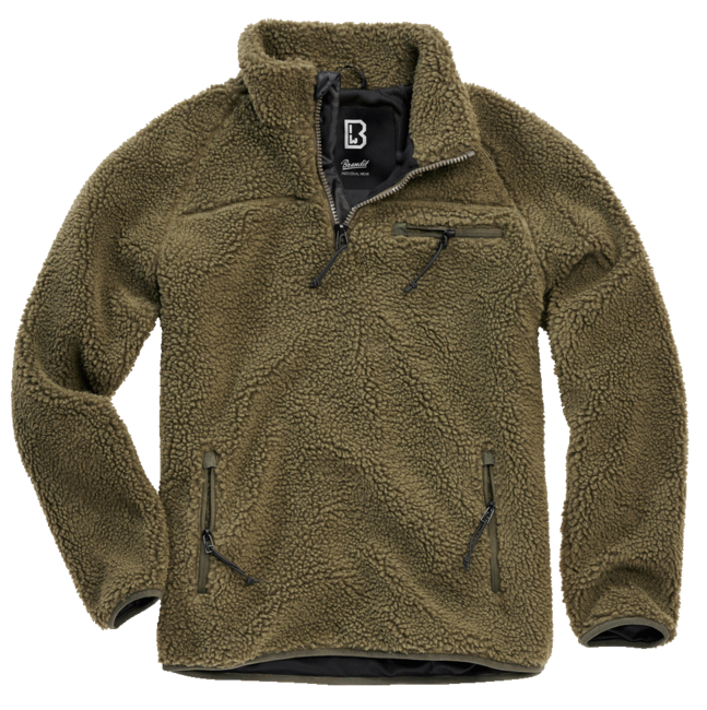 Brandit Teddyfleece Troyer fleecejacke, oliv