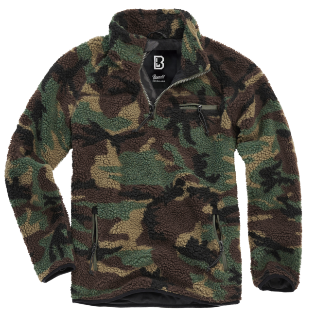 Brandit Teddyfleece Troyer fleecejacke, woodland