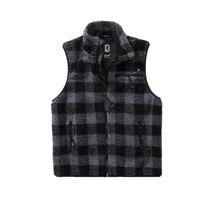 Brandit Teddyfleece fleeceweste, schwarz/grau