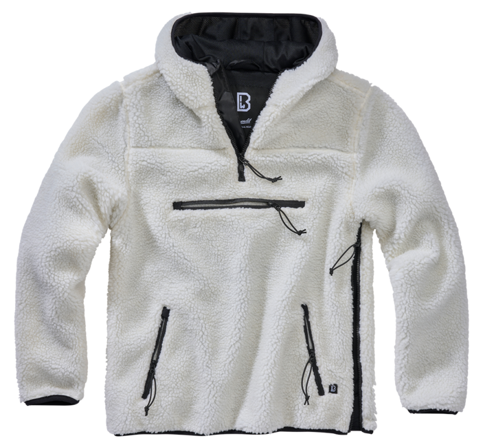 Brandit Teddyfleece Worker fleecepullover, weiß