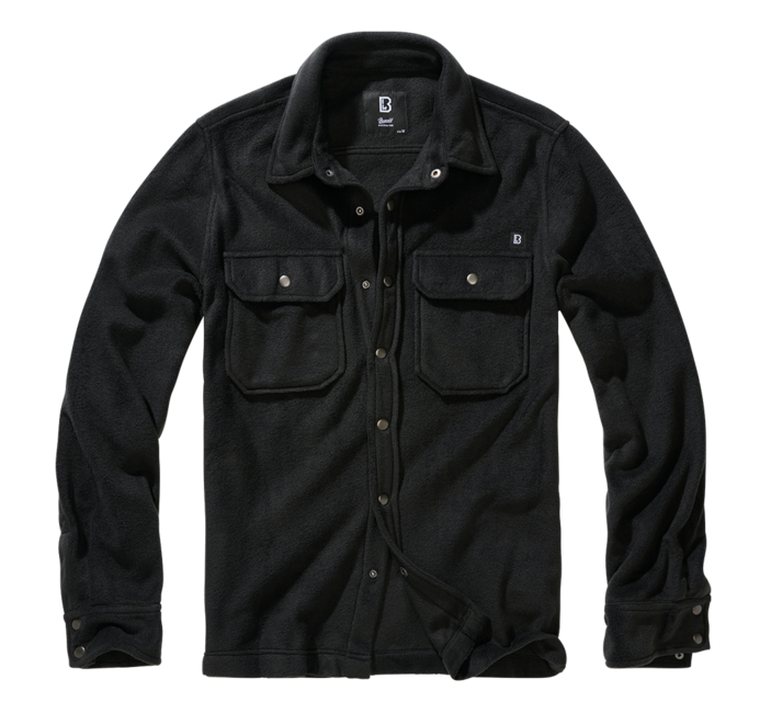 Brandit Jeff Fleece langarmshirt, schwarz