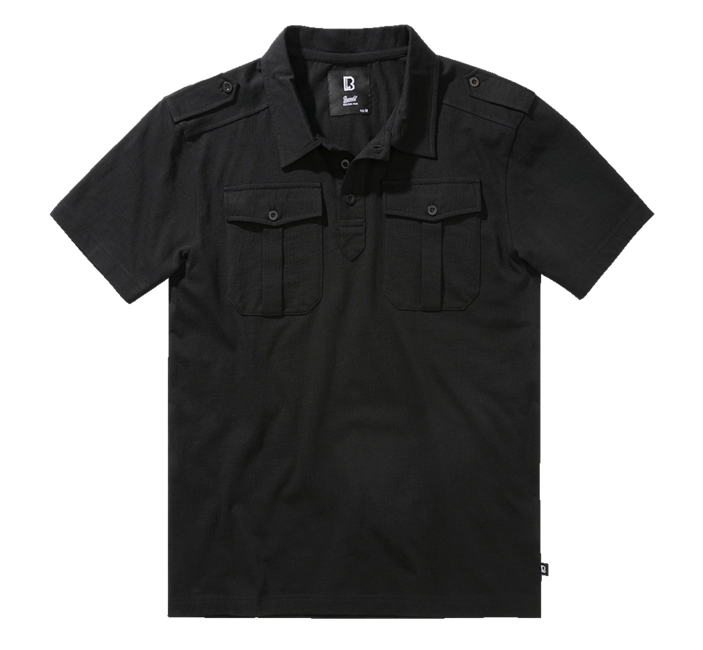 Brandit Jon poloshirt mit kurzen ärmeln, schwarz